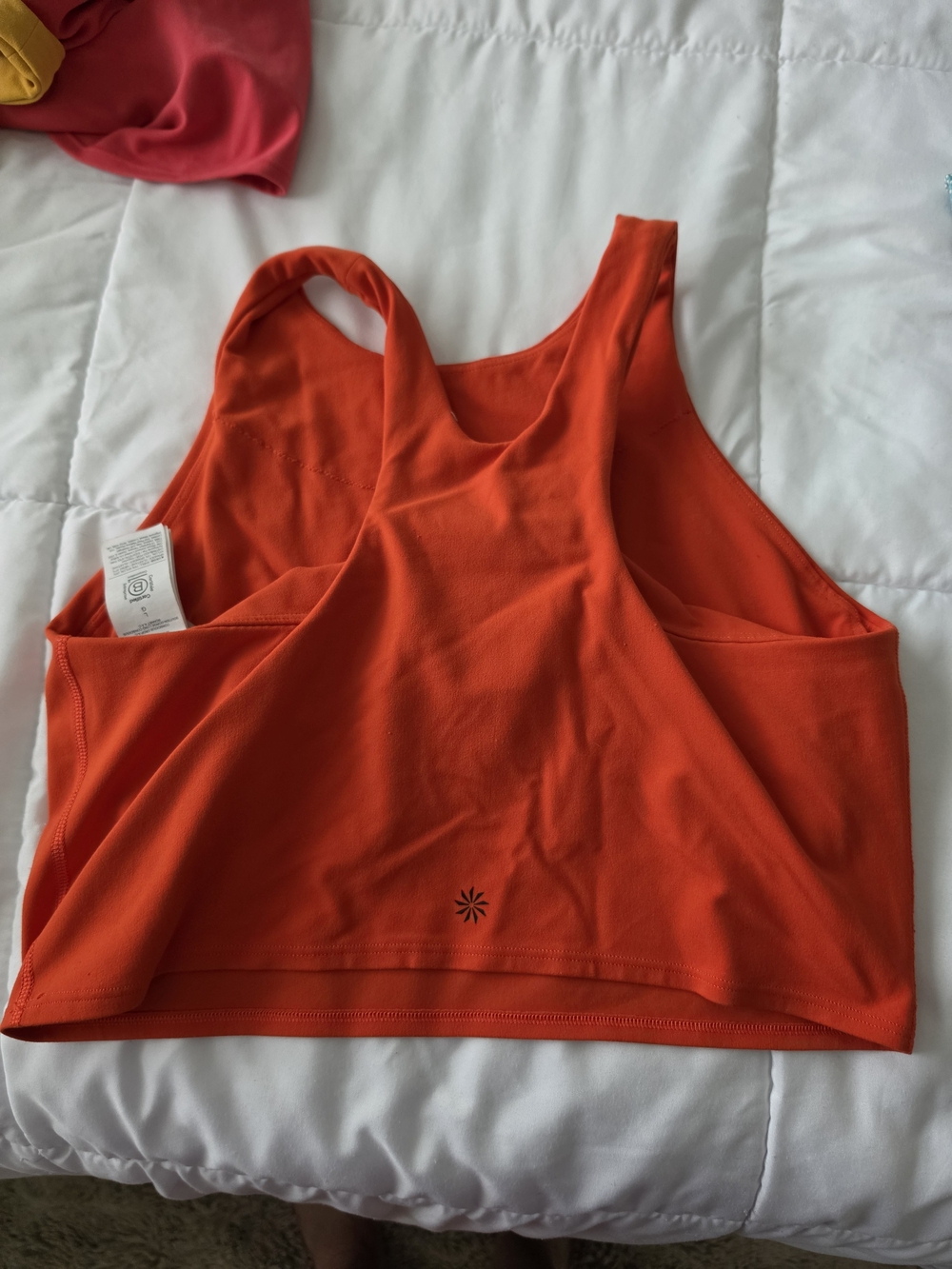 Athleta Orange Concious  High-Neck Crop Tank Large - Picture 2 of 3